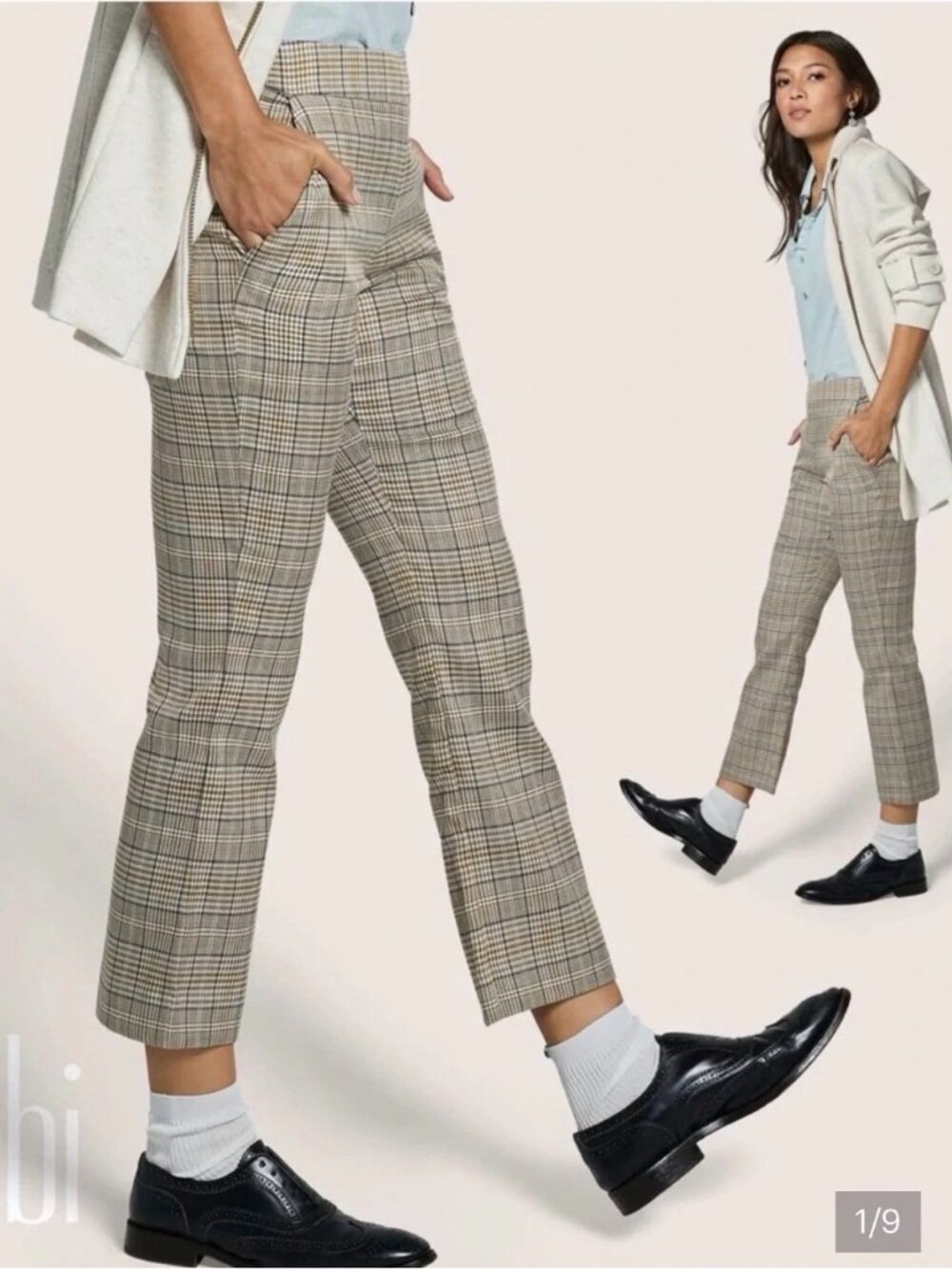 Cabi Tribute Trouser Dress Pants Effortless Plaid